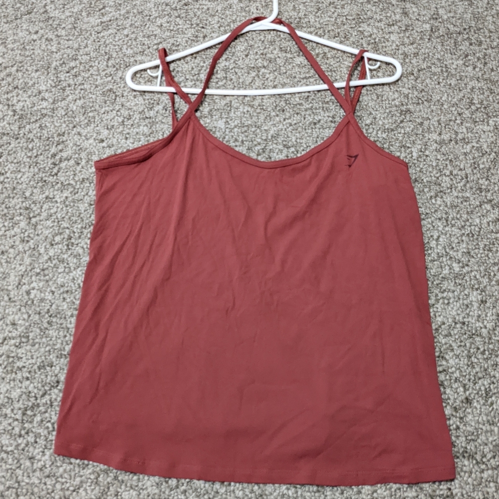 Gymshark Elevate Stappy Tank Size L Rust Red